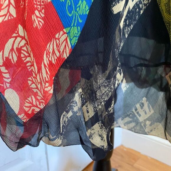 Y2K Save The Queen Mesh Printed Midi Decorated Dress Size M - Picture 10 of 15